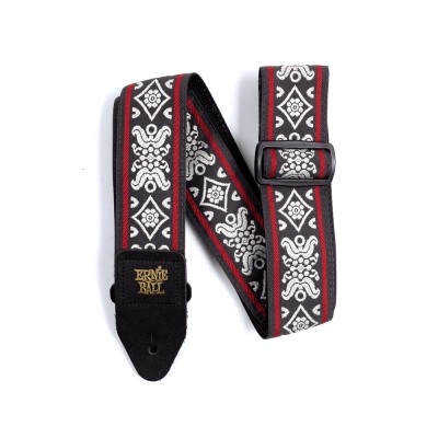 Bracelet Ernie Ball Blackjack rouge jacquard