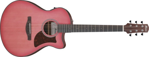 Ibanez - AAM50CE Advanced Auditorium avec guitare acoustique/électrique à pan coupé - Coral Red Burst