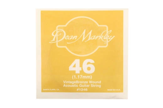 Dean Markley - Corde acoustique simple filée en bronze .046