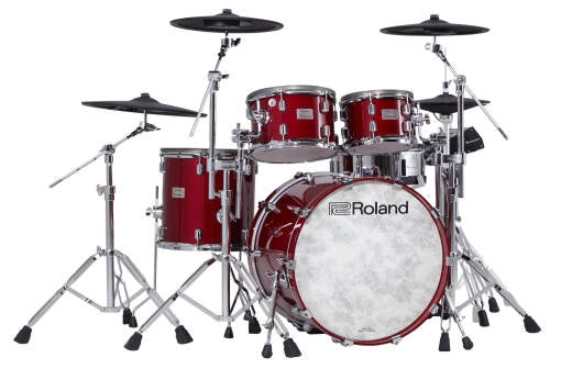 Roland - Kit de batterie électronique V-Drums VAD706 Acoustic Design avec pack d'accessoires DW - Finition cerisier brillant