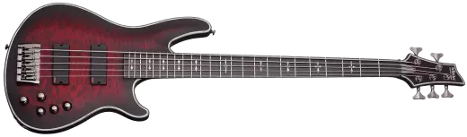 Schecter - Hellraiser Extreme-5 5-String Bass - Crimson Red Burst Satin