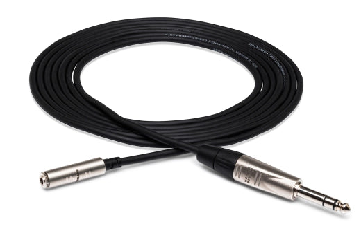 Câble adaptateur Hosa Pro pour casque audio REAN, prise jack 3,5 mm TRS vers prise jack 6,35 mm TRS, 3 mètres