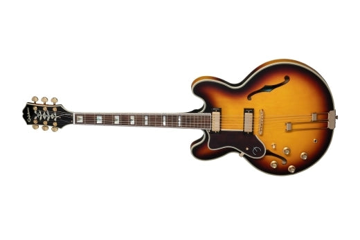 Epiphone - Sheraton Frequensator Guitare électrique semi-creuse pour gaucher - Vintage Sunburst
