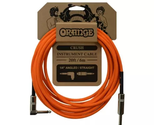 Amplificateurs Orange - Câble d'instrument série Crush, coudé/droit - 6 mètres