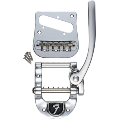 Bigsby - B5F Fender Telecaster Vibrato Kit with Fender F Stamp - Polished Aluminum