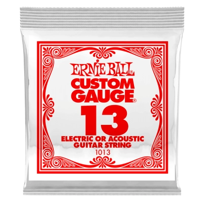 Ernie Ball - Corde simple en acier pour guitare électrique ou acoustique - .013
