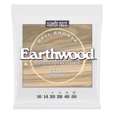 Cordes pour guitare acoustique Ernie Ball Earthwood Bell Bronze - Extra Light (10-50)