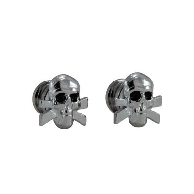 Grover - Jeu de boutons de verrouillage de sangle Skull Artist - Chrome