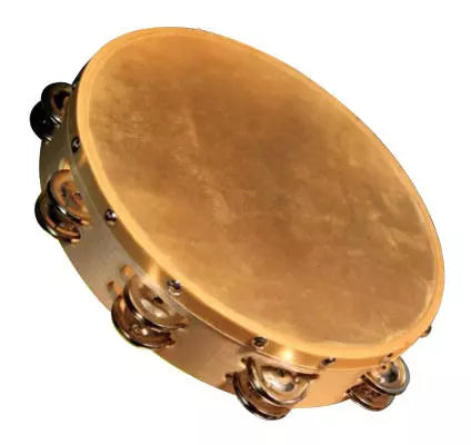 Granite Percussion - 10-inch Wood Frame Tambourine with Natural Head