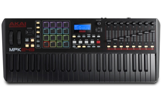 Akai - 49 Key Semi-Weighted Keyboard Controller - Black