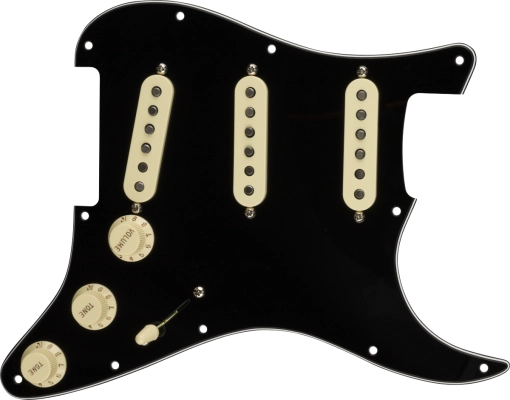 Fender - Pre-Wired Strat Pickguard Original 57/62 SSS 11 Hole PG - Black