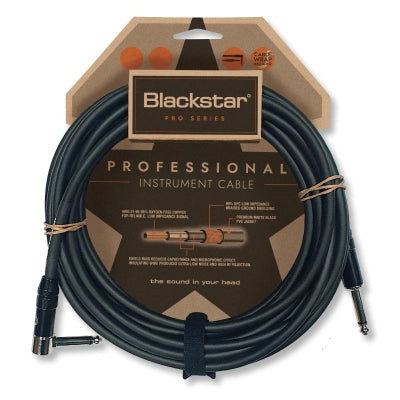 Câble d'instrument professionnel Blackstar Amplification droit vers coudé 6,35 mm (1/4") - 3 m