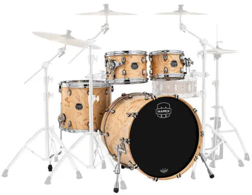 Mapex - Saturn VI 4-Piece Shell Pack (22,10,12,16) - Exotic Natural Burl