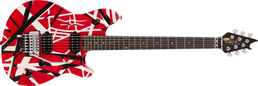 EVH - Série Wolfgang Special Striped, touche en ébène - Rouge, noir et blanc