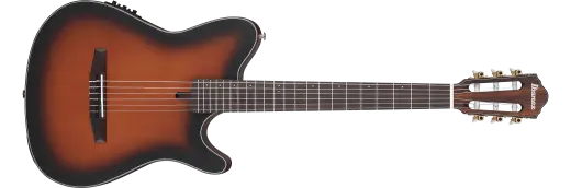 Ibanez - FRH10N Nylon String Acoustic/Electric Guitar - Brown Sunburst Flat