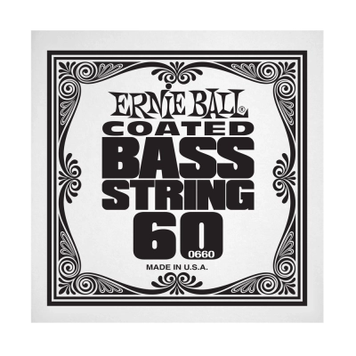 Corde simple pour basse électrique Ernie Ball .060, filée nickel, avec revêtement