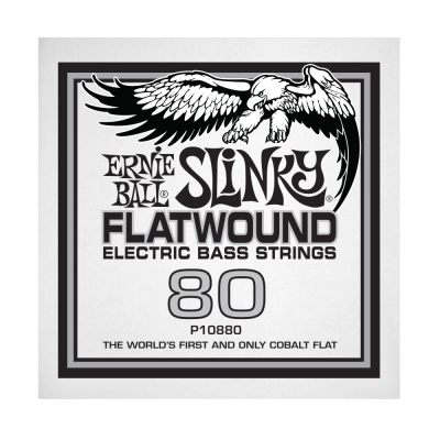 Corde simple pour basse électrique Ernie Ball .080 Slinky Flatwound