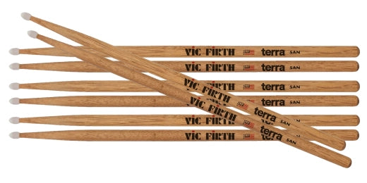 Vic Firth - American Classic Terra Drumsticks with Nylon Tip - 5AN (4-Pack)