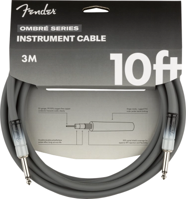 Fender - 10 Ombre Instrument Cable - Silver Smoke