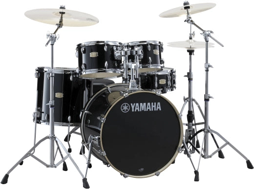 Yamaha - Stage Custom Birch 5-Piece Drum Kit (22,10,12,16,SD) with 600 Series Hardware - Raven Black