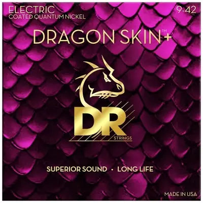 DR Strings - Dragon Skin+ Coated Quantum Nickel Electric Guitar Strings (9-42)