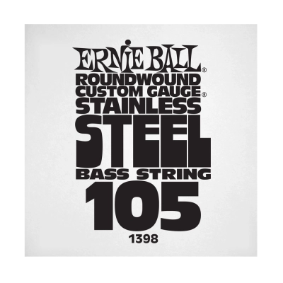 Corde simple pour basse électrique en acier inoxydable Ernie Ball .105