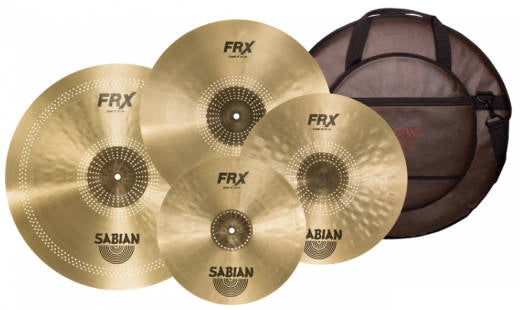 Sabian - Kit FRX PrePack comprenant un chapeau 14", une crash 16" et 18", une ride 21" et une housse.