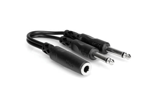 Hosa - Y Cable, Mono 1/4 (F) to Dual Mono 1/4 (M)