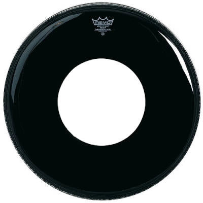 Remo - 22 pouces à fines rayures ébène avec trou