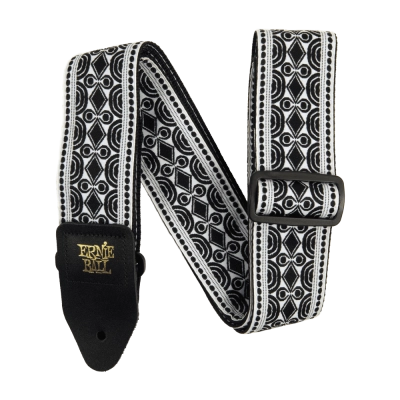 Ernie Ball - Sangle de guitare Beatnik en jacquard noir -