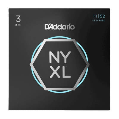 DAddario - NYXL1152 Cordes moyennes pour tonalités supérieures et basses lourdes, 11-52, lot de 3