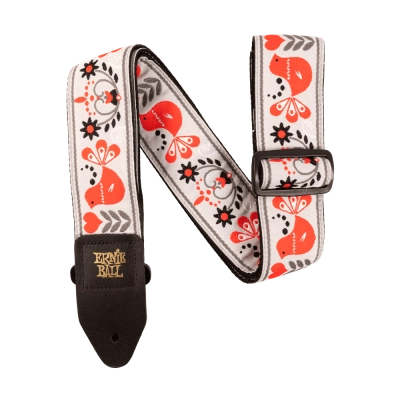 Bretelle Ernie Ball - Red Bird Winter Jacquard