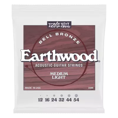 Cordes pour guitare acoustique Ernie Ball Earthwood Bell Bronze - Medium Light (12-54)