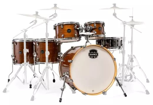 Mapex - Pack de 6 fûts Armory (22, 10, 12, 14, 16, SD) - Toms rapides couleur châtaigne grillée