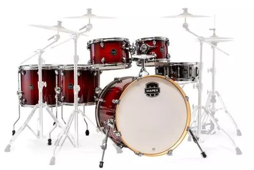 Mapex - Armory Pack de 6 fûts (22, 10, 12, 14, 16, SD) - Toms rapides Red Onyx Burst