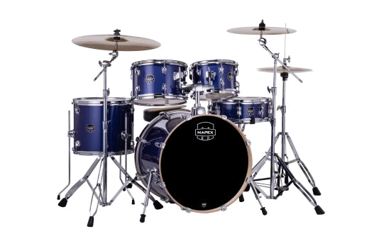 Mapex - Batterie Venus 5 pièces (20, 10, 12, 14, SD) avec accessoires et cymbales - Bleu ciel pailleté