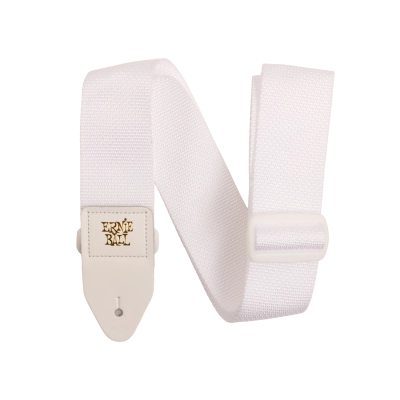 Sangle de guitare Ernie Ball - Polypro - Blanche et blanche