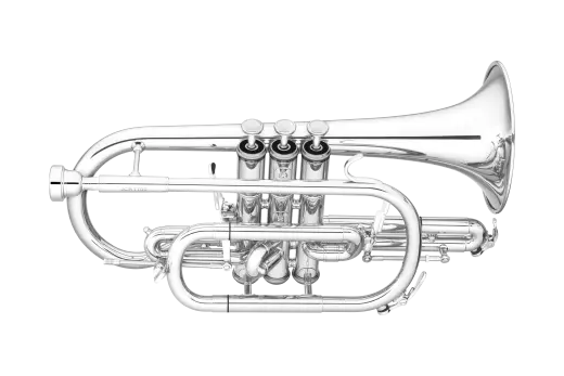 Jupiter - JCR1100RSQ Intermediate Bb Cornet with Rose Brass Bell - Silver-Plated