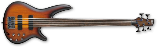 Ibanez - Basse 5 cordes fretless SR avec piézo - Brown Burst
