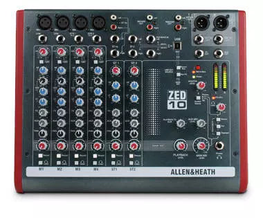 Allen & Heath - ZED-10 - 10 Channel Live/Recording Mixer with USB