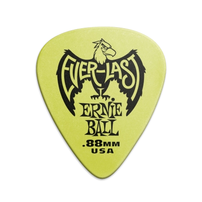Ernie Ball - Everlast Guitar Picks - .88mm Green - 12 Pack