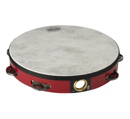 Remo - Fiberskyn Tambourine - Quadura Rouge Foncé, 10