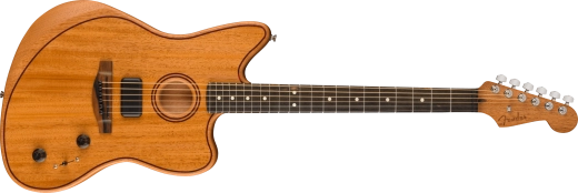 Fender - American Acoustasonic Jazzmaster, tout acajou, touche ébène, housse incluse - Naturel