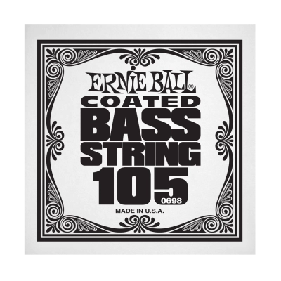 Corde simple pour basse électrique Ernie Ball .105 nickelée et revêtue