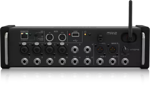 Midas - MR12 12-Input Digital Mixer for iPad/Android Tablets with WiFi and USB Recorder