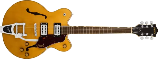 G2622T Streamliner Center Block Double-Cut with Bigsby, Laurel Fingerboard - Broad’Tron BT-3S Pickups - Village Amber