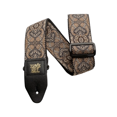 Bracelet Ernie Ball - Motif cachemire jacquard or et noir