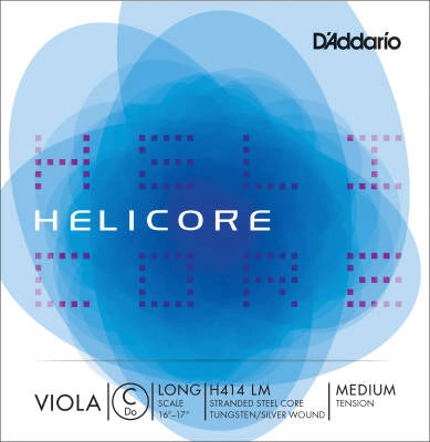 DAddario Orchestral - H414 LM - Helicore Viola Single C String, Long Scale, Medium Tension