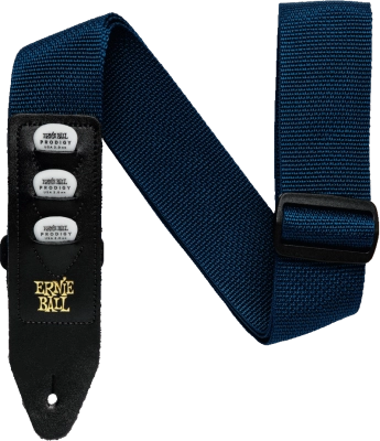 Sangle porte-médiators Ernie Ball - 2 médiators - Bleu marine