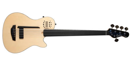 Godin Guitars - Basse acoustique/électrique fretless 5 cordes A5 Ultra Natural avec housse